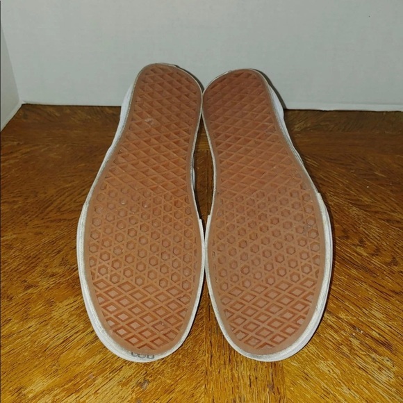 Vans Men's Era Flames True White Orange White Canvas Suede shoes size 9 - Picture 8 of 10